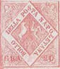 Stemma delle due Sicilie in rombo, rosa chiaro