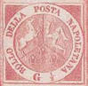 Stemma delle due Sicilie in cerchio, rosa chiaro