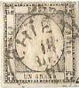 effigie di V. Emanuele con cifre in cornice colore grigio argent
