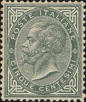 Effigie di Vittorio Emanuele II. Verde grigio scuro
