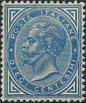 Effigie Vittorio Emanuele II, azzurro