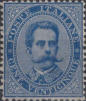 Effigie di Umberto I, azzurro cobalto scuro