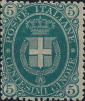 Stemma sabaudo su fondo pieno, verde.