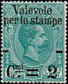 Cifra o effigie di Vittorio Emanuele II, verde