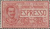 Effigie di Vittorio Emanuele III, rosa.