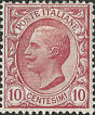 Effigie di Vittorio Emanuele III volta a sinistra. Rosso
