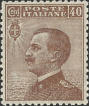 Effigie di Vittorio Emanuele III volta a sinistra, bruno