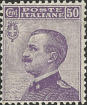 Effigie di Vittorio Emanuele III volta a sinistra. Violetto