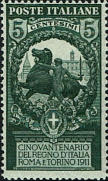 Simbolo dell’ Unità d’ Italia, verde.