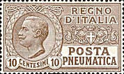 Effigie di Vittorio Emanuele III volta a sinistra, bruno scuro.