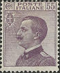 Effigie Vittorio Emanuele III volta a sinistra, violetto.