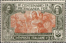 Parte centrale Gesù con gli apostoli sopra a lato santi, oliva e arancio