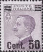 Effigie di Vittorio Emanuele III volta a sinistra, violetto.
