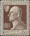 Effigie Alessandro Volta volta a sinistra, bruno.