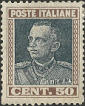 Effigie di Vittorio Emanuele III, bruno e ardesia