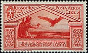 Giove e un' aquila in volo, rosso arancio.