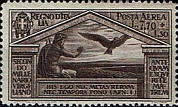 Giove e un' aquila in volo, bruno lilla.
