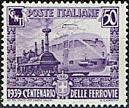 La locomotiva del treno Napoli-Portici, violetto.