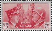 Adolfo Hitler e Benito Mussolini, rosso carminio.