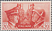 Adolfo Hitler e Benito Mussolini, rosso carminio.