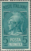 Testa di Minerva 5 Lire verde