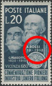 “ secondo 1 di 1918 difettoso “