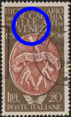 “ nella N di VENEZIA barretta verticale “