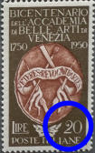 “ punto bianco sul 2 del 20 “