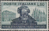 Verdi, la Scala e Duomo di Milano, azzurro e verde.