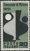 Anfora stilizzato, verde grigio e nero.