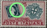 “ macchia chiara nel francobollo sardo “