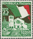 Tricolore e Cattedrale di S. Giusto, nero, verde e rosso