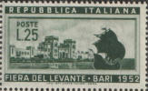 Ingresso della Fiera e caravella, verde scuro.