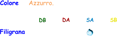 Filigrana DB DA SA SB Colore    Azzurro.