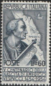 ritratto di Vespucci, dipinto di C. Dell’Altissimo, ardesia.