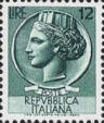 Italia turrita, verde scuro.