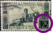 “ punto bianco tra la L. e 25 “