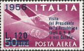 Aereo con sopra stampa, lilla e azzurro.
