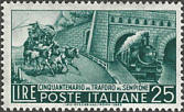 Diligenza e locomotiva, verde.