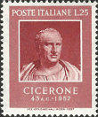 Busto di Cicerone nel Museo Capitolino, rosso mattone.