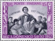 Il Santo tra i giovani, lilla e grigio.