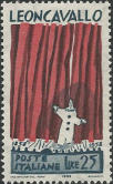 Prologo da i " I Pagliacci “, grigio, azzurro e rosso.