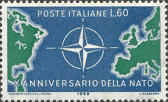 Simbolo NATO, verde e azzurro.