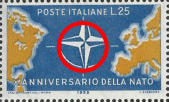 “ punto bianco nel braccio inferiore della bussola “