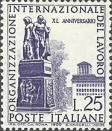 Statue e diciture, azzurro.