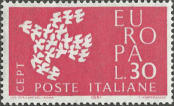 colomba stilizzata, rossa
