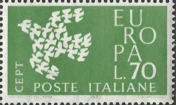 colomba stilizzata, verde.