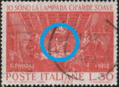 “ punto bianco sopra la lampada ”