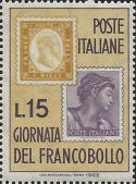 Riproduzione 10 c. 30 L., violetto, bistro e ocra. 