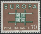 Composizione geometrica, bruno e verde.